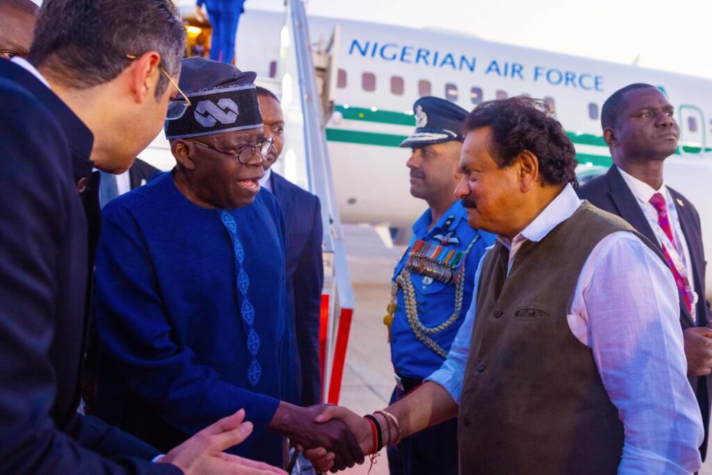 PHOTOS: Tinubu Arrives India, Meets With Indian Billionaire Hinduja