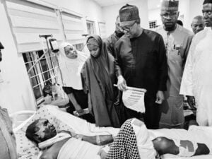 Peter Obi Console Kano Mosque Explosion Victims at Hospital (PHOTOS)