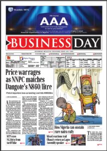 Businessday Newspaper Headlines in Nigeria Today, 4th March, 2025